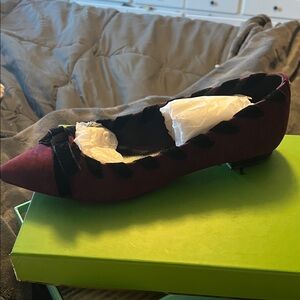 Kate Spade Kalani Deep Cherry Kid Suede Shoes